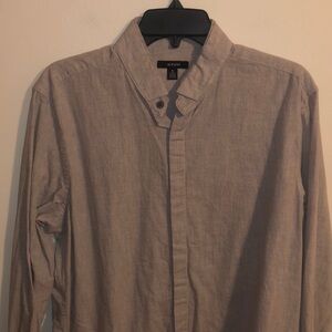 Men’s Alfani Grey Button Up Dress Shirt Never Worn (Medium)